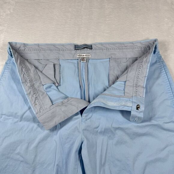 Peter Millar Shorts Men 40x9 Chino Blue Casual Pima Cotton Classic Comfort - Picture 4 of 9
